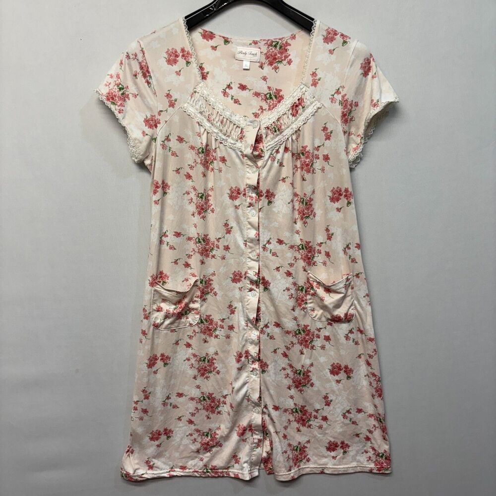 Body Touch Lingerie Women Night Gown Sleep Dress Size Large Floral M292 -18